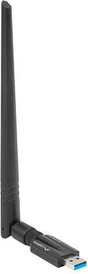 Kartë rrjeti Wi-Fi USB 3.0 Lanberg NC-1200-WIE me antenë të jashtme, e zezë