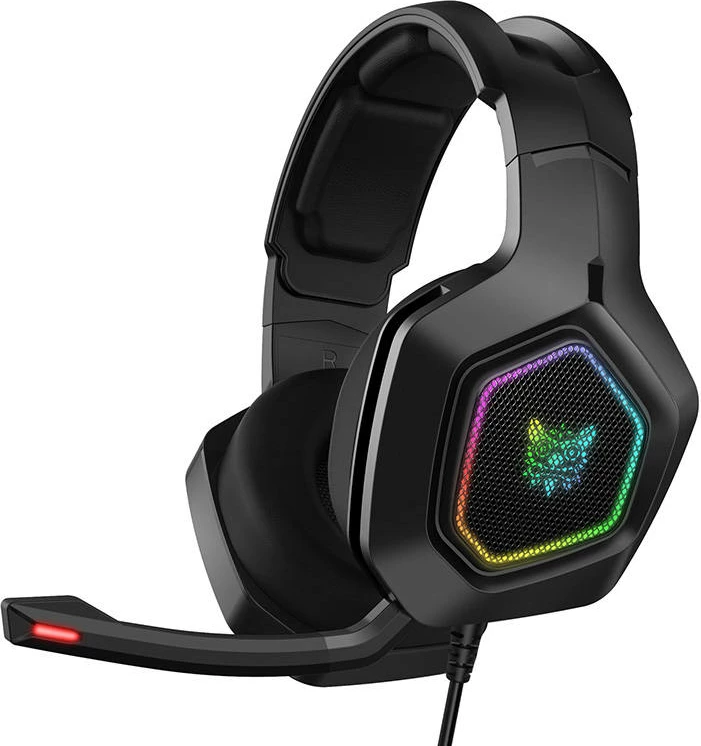 Kufje gaming, ONIKUMA K10, 50mm, me mikrofon, me kabllo, me dritë RGB, e zezë