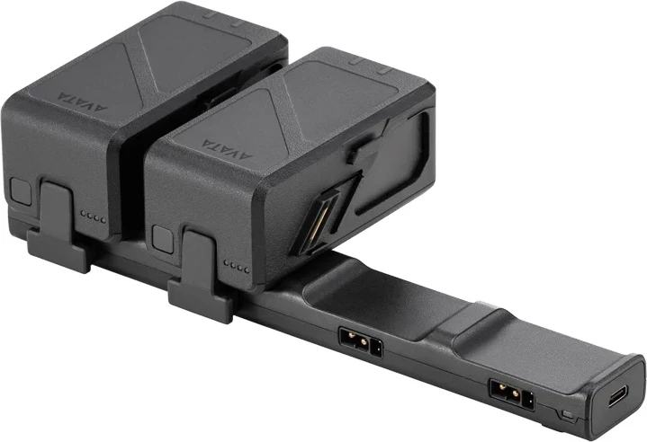 Set aksesorësh DJI Avata FPV, 2 bateri rezervë dhe stacion karikimi, Gri