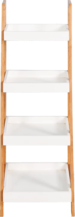 Raft dyshemeje Leby, bambu-MDF, ngjyrë natyrale-e bardhë, 35x34x98cm