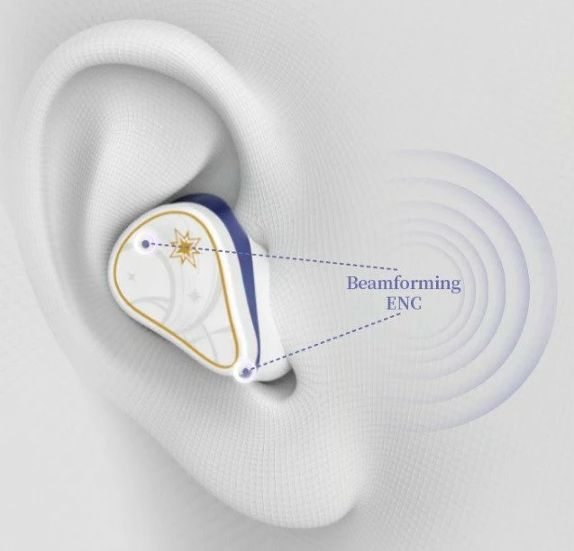 Kufje Moondrop Robin MD-TWS-040 TWS Bluetooth 5.4 ANC/PNC LDAC, të bardha