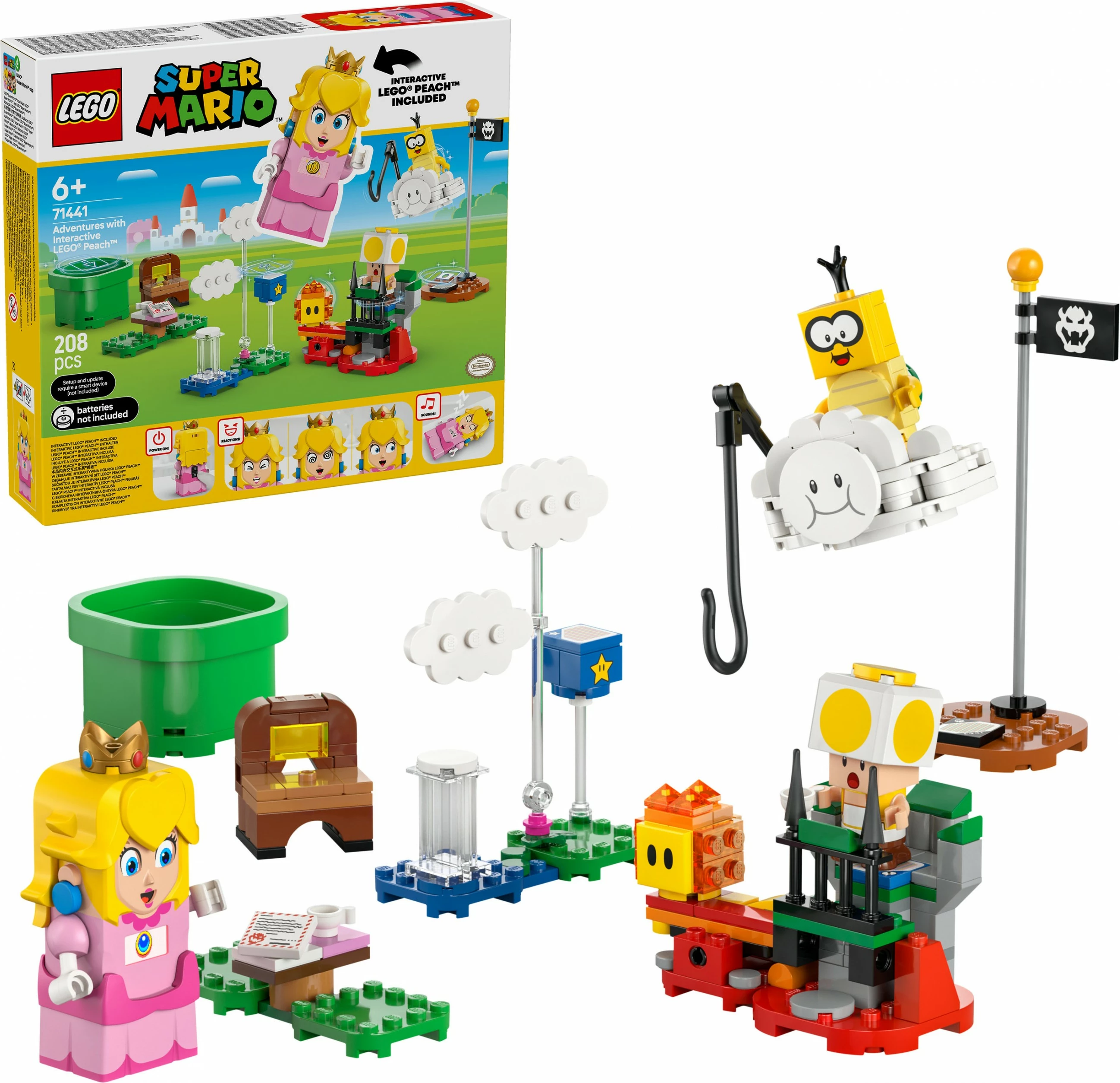 Set ndërtimi LEGO Super Mario 71441, Peach interaktive, 208 pjesë, shumëngjyrësh