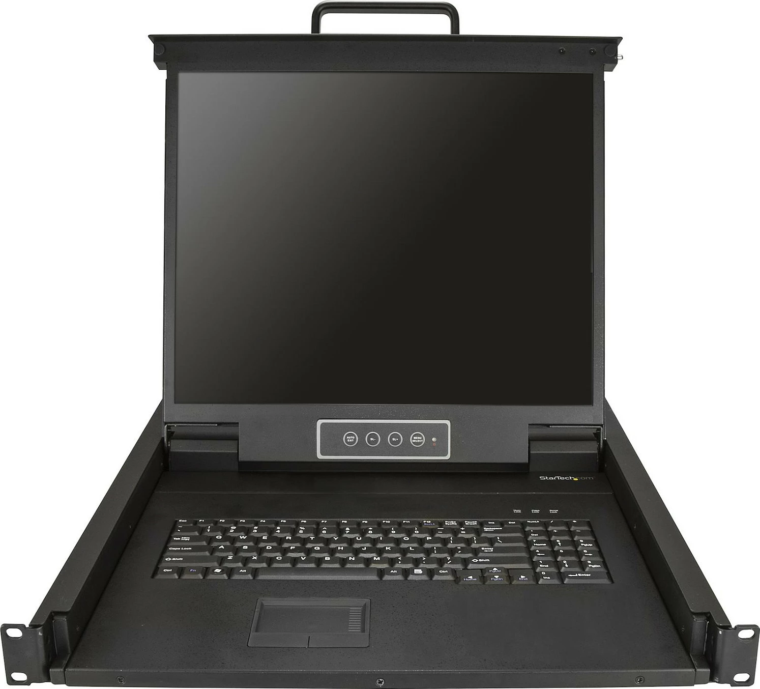 Konzolë KVM rackmount StarTech RKCONS1901, 19" LCD, 1U, VGA single port, USB, zezë