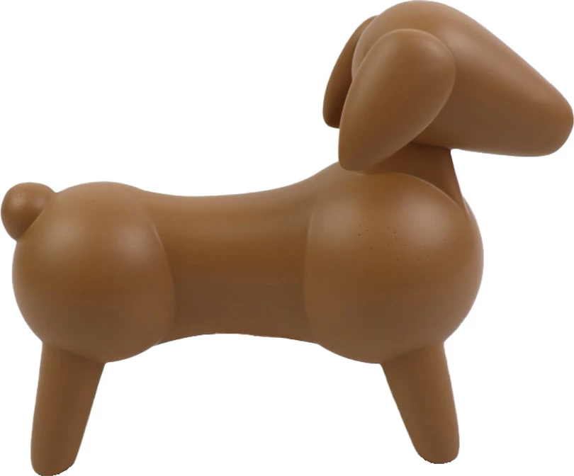 Dekor qen 'Ivor', polirezine, ngjyrë terrakote, 15x6x12cm