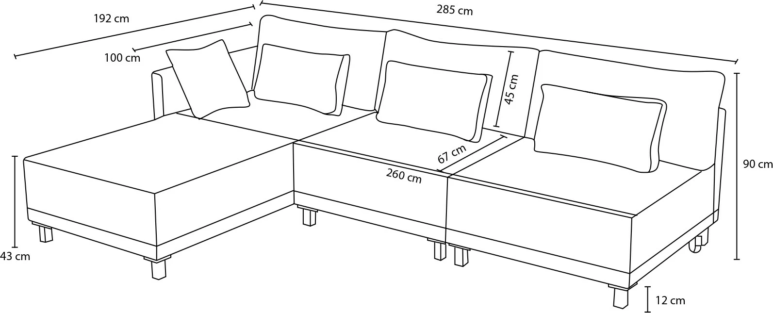 Kënd divan-krevat Atelier del Sofa, Matris majtas, ngjyrë e kuqe e errët