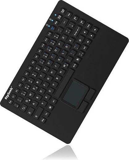 Tastierë KeySonic KSK-5230IN, USB me kabllo, IP68, me touchpad, QWERTZ (CH), e zezë