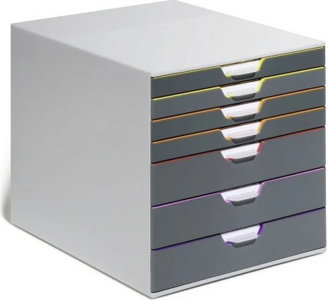 Organizues me sirtarë Durable Varicolor 7, A4, gri, shumëngjyrësh