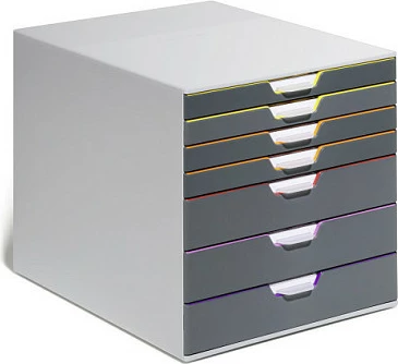 Organizues me sirtarë Durable Varicolor 7, A4, gri, shumëngjyrësh