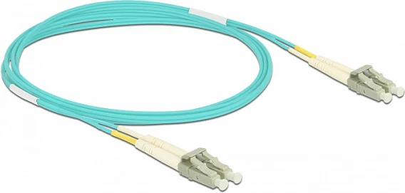 Kabllo fibër optike DeLOCK LC-LC OM3 Multimode, 2 m, aqua