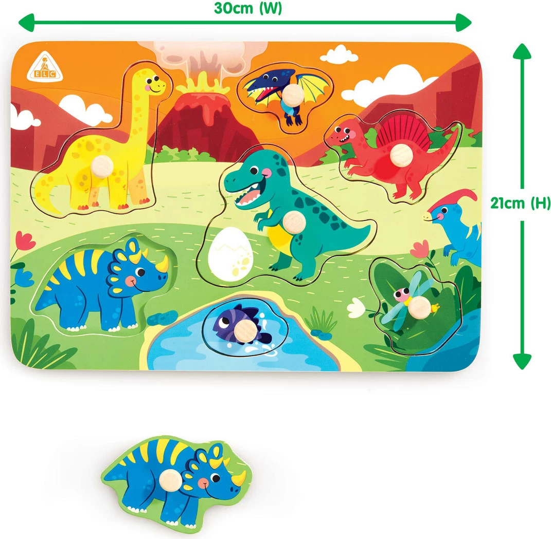 Early Learning Centre Wooden Dinosaur Peg Puzzle