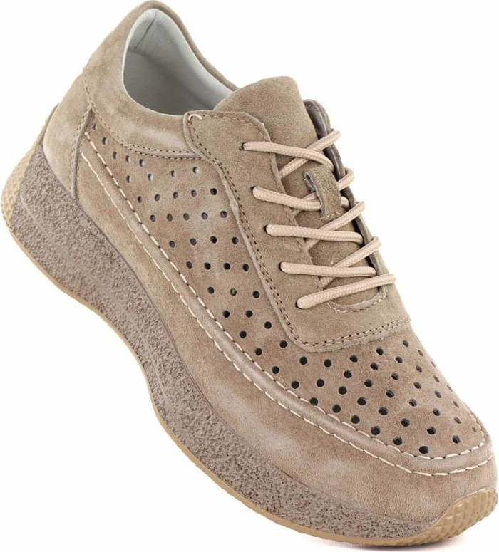 Këpucë lëkure për femra Sergio Leone SP013, kafe e çelët