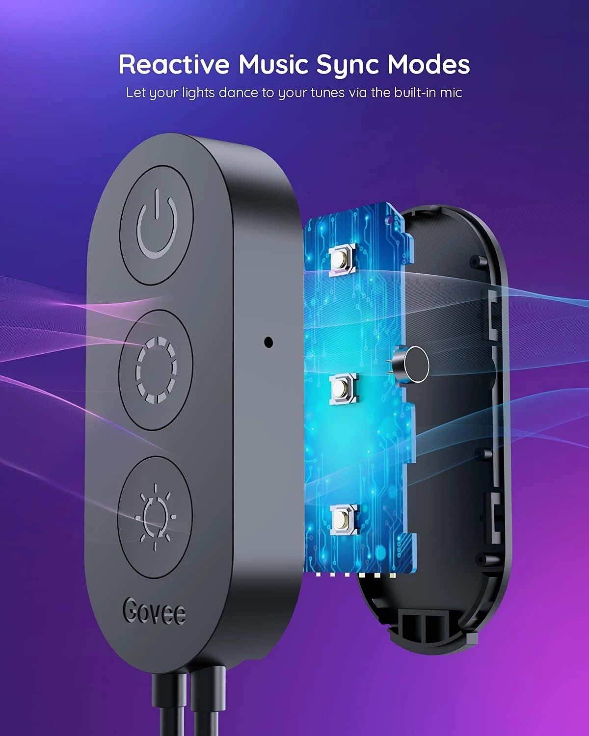 Dritë prapavije LED RGB për TV Govee Backlight 46-60\", 3 m, Bluetooth/USB, set 4 segmente