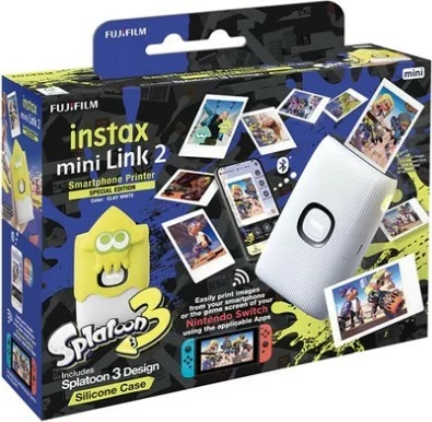 Printer foto Fujifilm Instax Mini Link 2 Special Edition Nintendo Splatoon 3, Bardhë, me etui