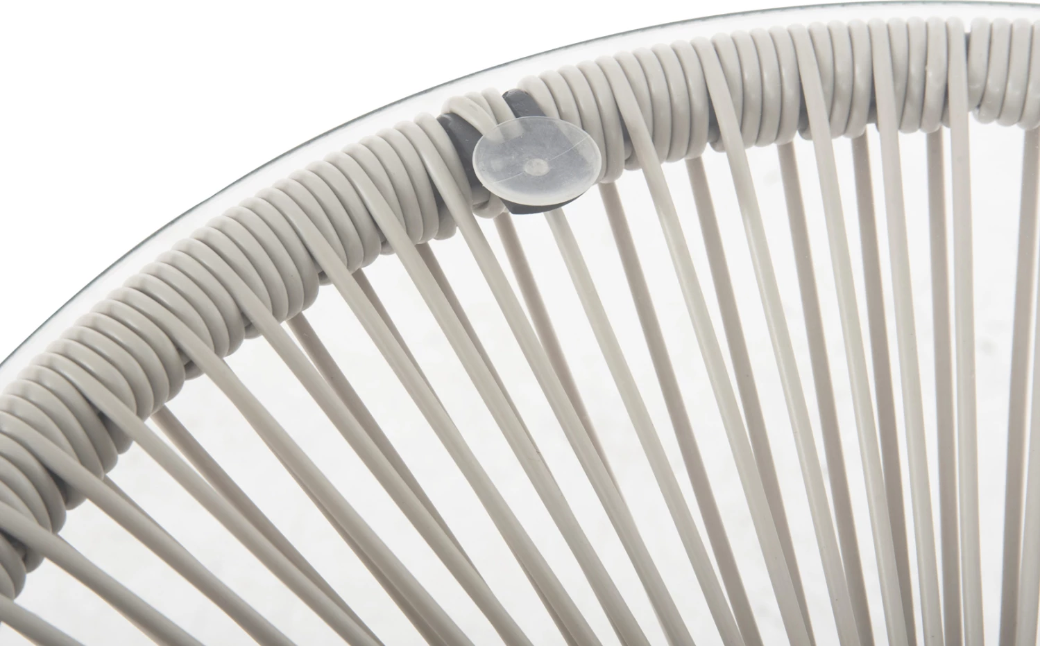 Tavolinë kafeje për jashtë ALLEGRA FH5874.03 metalike, ngjyrë e zezë - ratan sintetik, ngjyrë bezhë, Φ47x45H cm