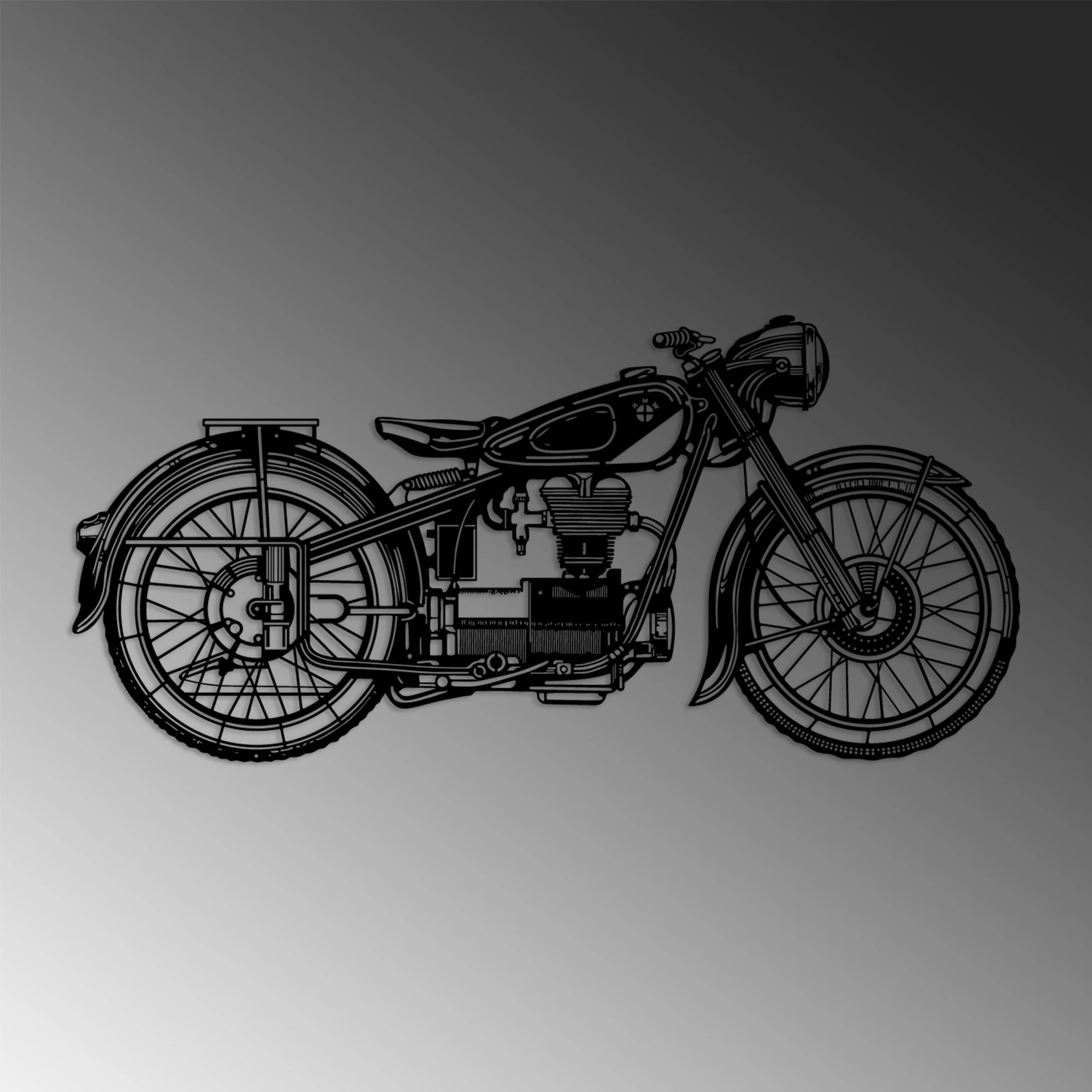 Aksesor dekorativ metalik për mur, Wallity Leeway-1, ngjyrë e zezë, 100x48cm