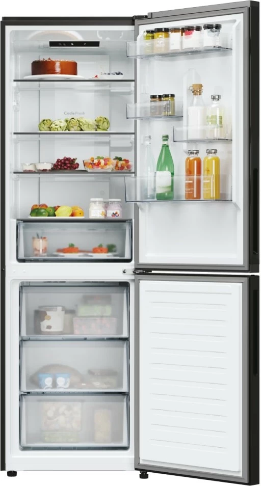 Frigorifer me ngrirës Candy ECN2CQTEB186 355L 60cm Klasa E, grafit