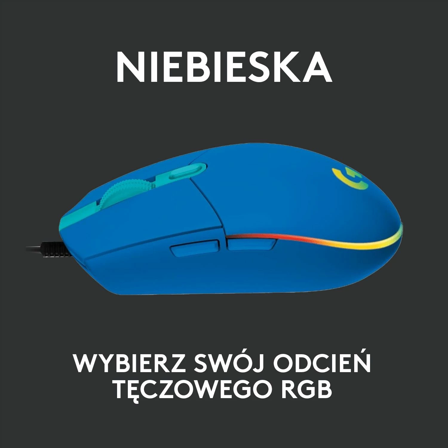 Maus Logitech G102 Lightsync 910-005801, me kabllo USB, 8000 DPI, RGB, 6 butona, blu