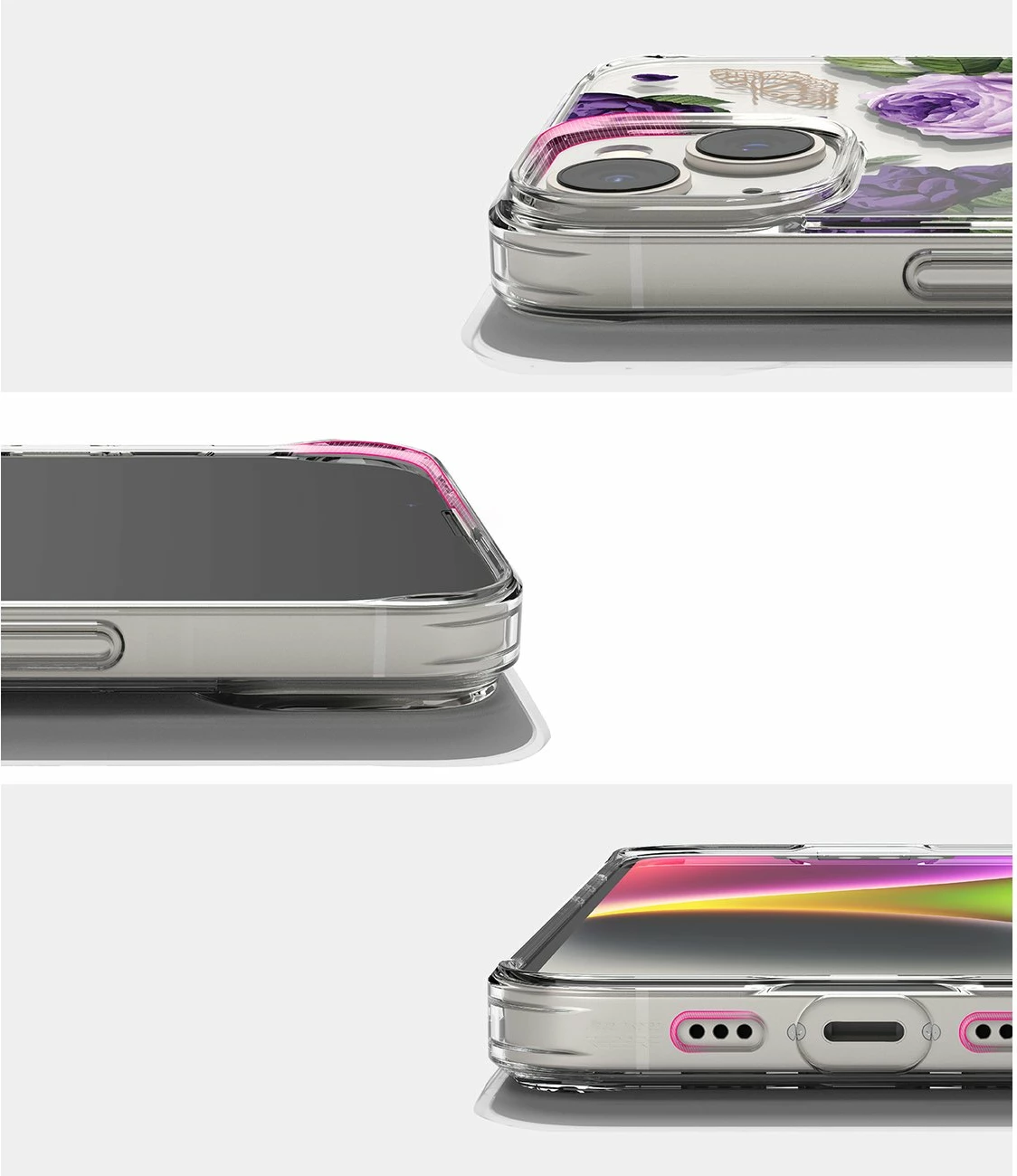 Mbështjellës Ringke Fusion Design për iPhone 14 Plus, FD637E29, transparent, vjollcë