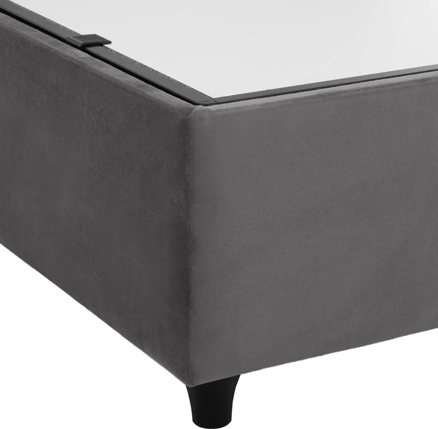 Krevet DOLORES, me hapësirë ruajtëse, kadife gri, 160x200