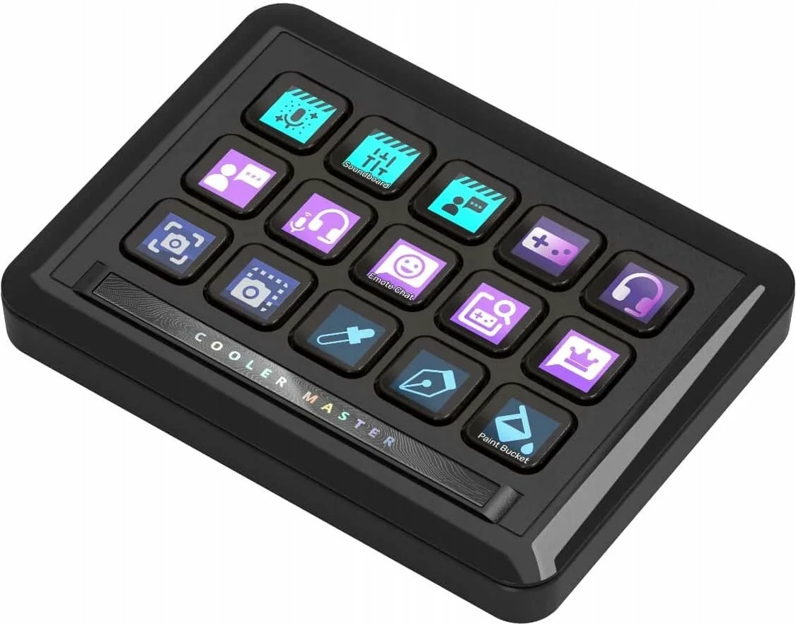 Stream deck Cooler Master MasterHUB Stream Kit MHSK13AA00, 15xKeys IPS, 5xFader, 2xRoller, i zi