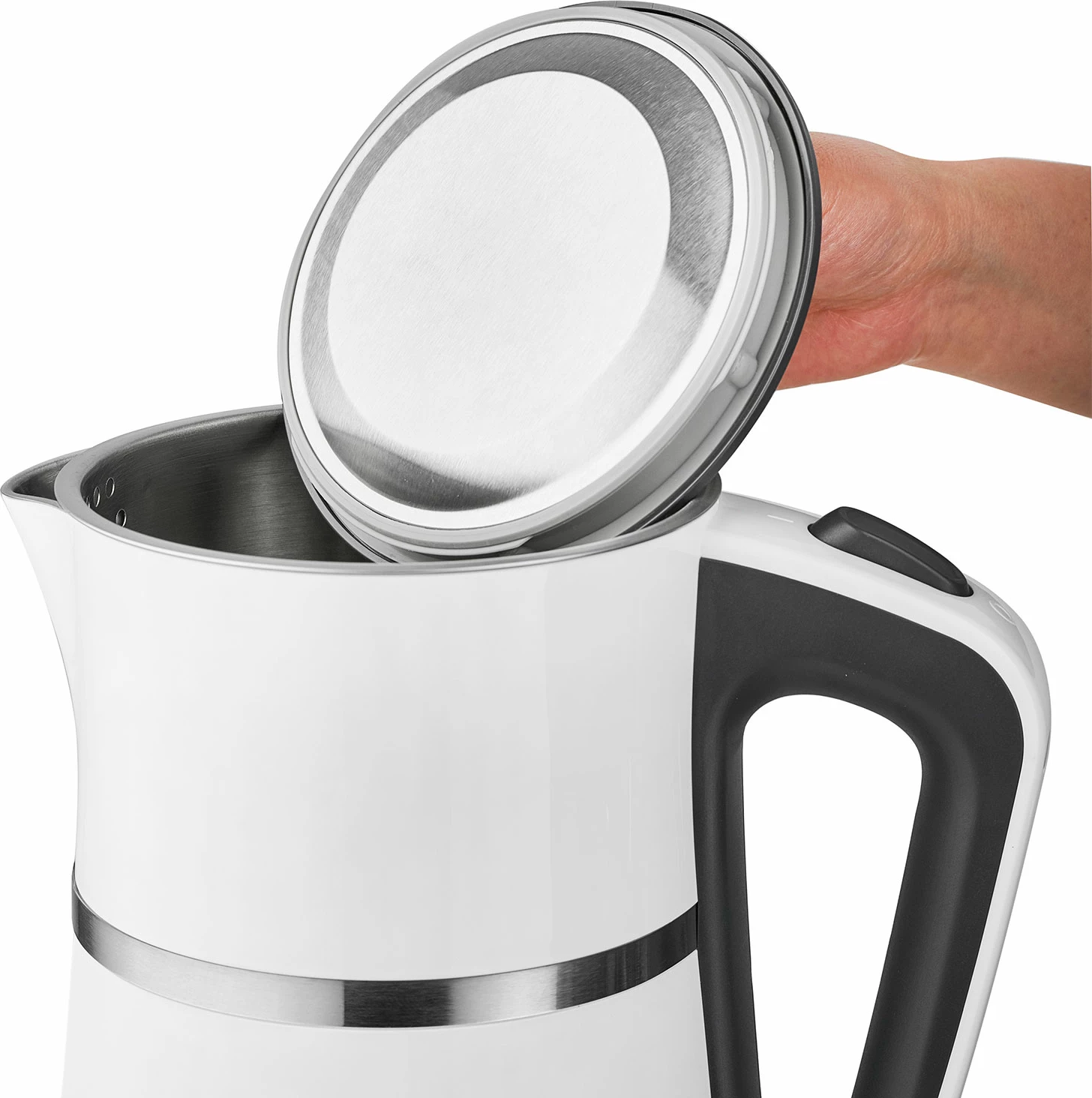 Zierëse uji elektrike, Elit, Elegance 1.7WH, 1.7L, 1850-2200W, mur i dyfishtë inoks, e bardhë