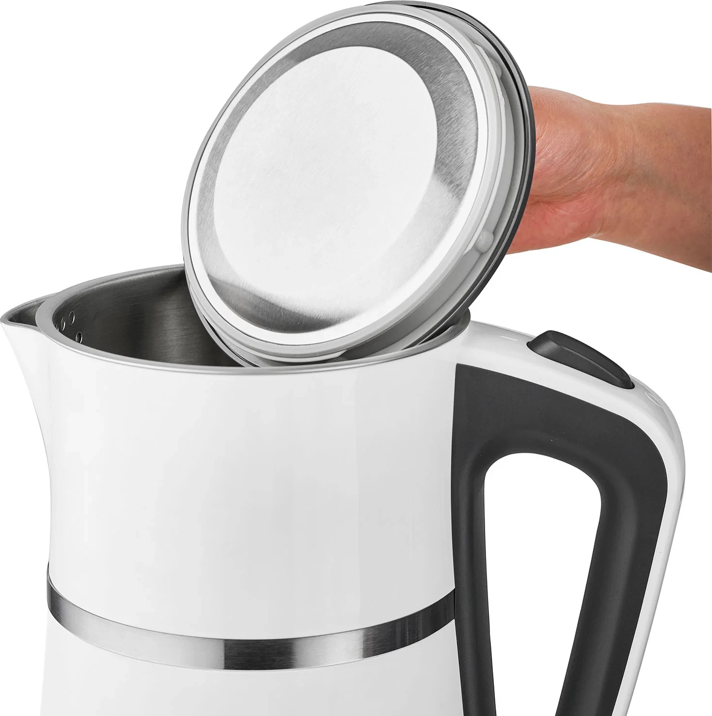Zierëse uji elektrike, Elit, Elegance 1.7WH, 1.7L, 1850-2200W, mur i dyfishtë inoks, e bardhë 8