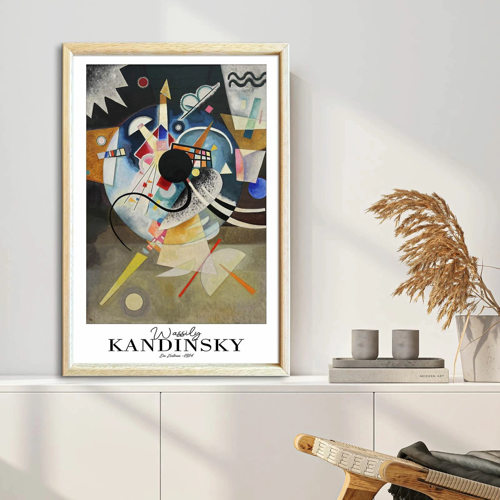Pikturë dekorative me kornizë, Wallity, 4262AHSKANDINSKY-021, shumëngjyrëshe, 42x62cm