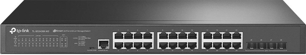 Switch i menaxhuar TP-LINK SG3428X-M2, 24 porta 2.5Gb/s, 4 SFP+ 10Gb/s, Rack, i zi