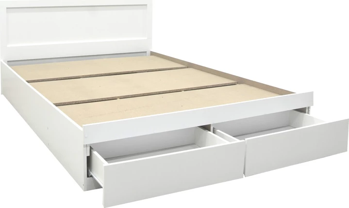 Krevat Olympus me sirtarë, ngjyrë e bardhë, 140x200cm