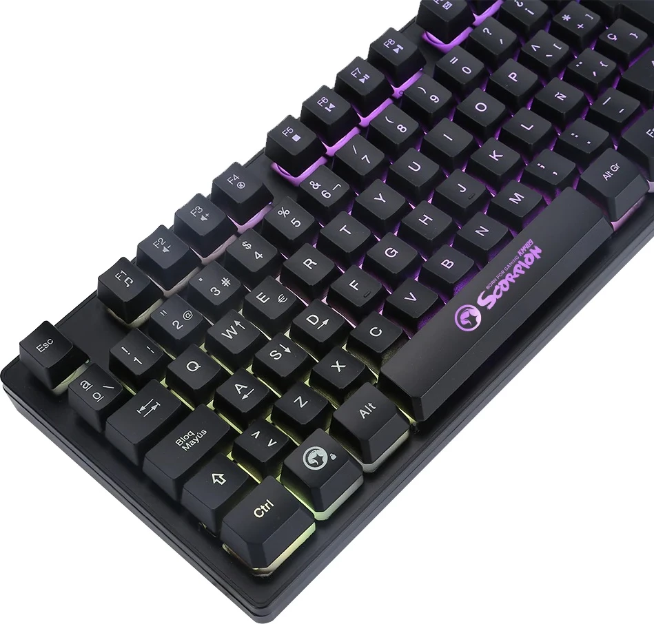 Set tastierë & Maus gaming me kabllo Marvo KM409, 104 taste, anti-ghosting 19 taste, 2400 DPI, RGB, 2n1