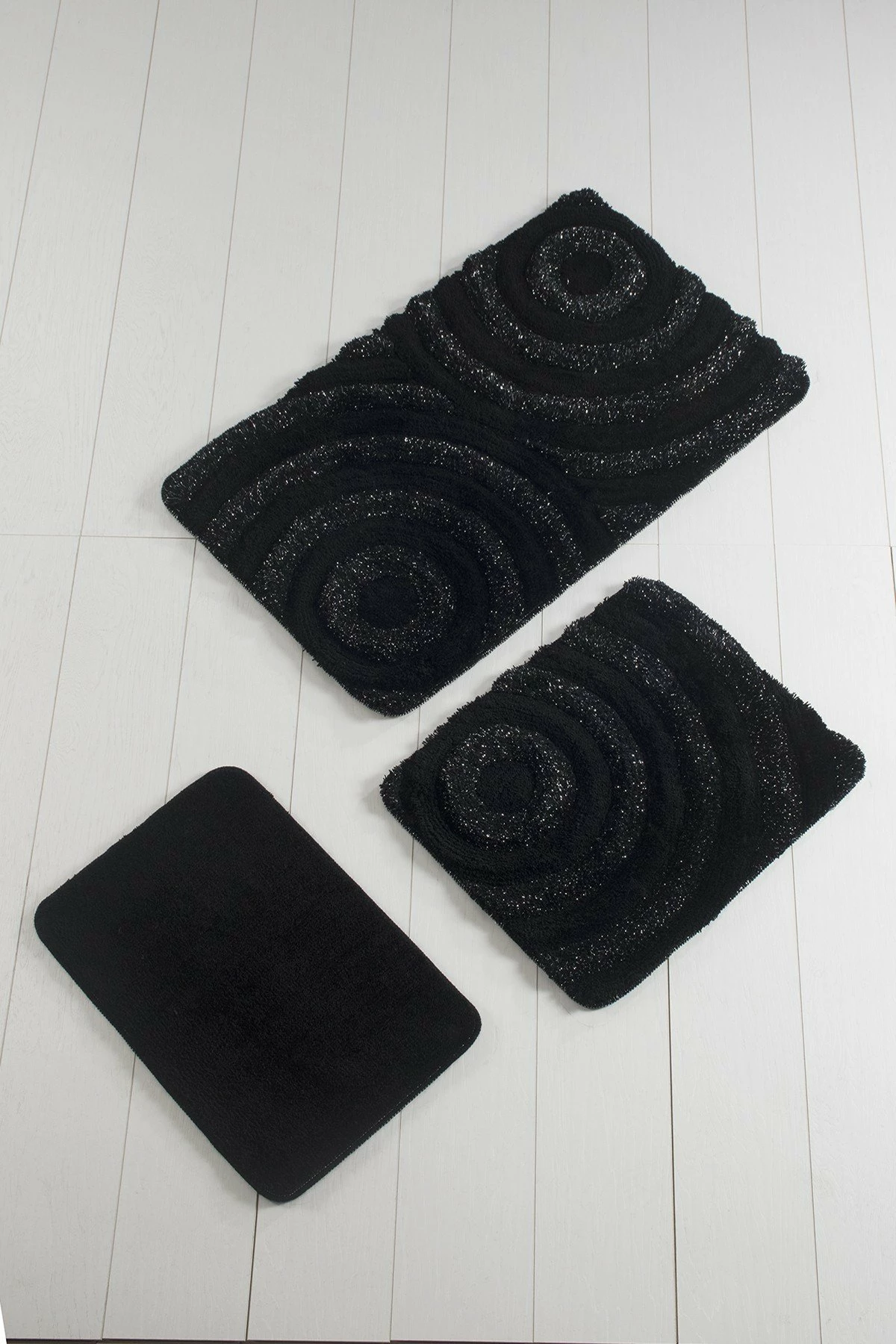 Set tapetash për banjo, akrilik, ngjyrë e zezë, 3 copë, Mijölnir, Wave
