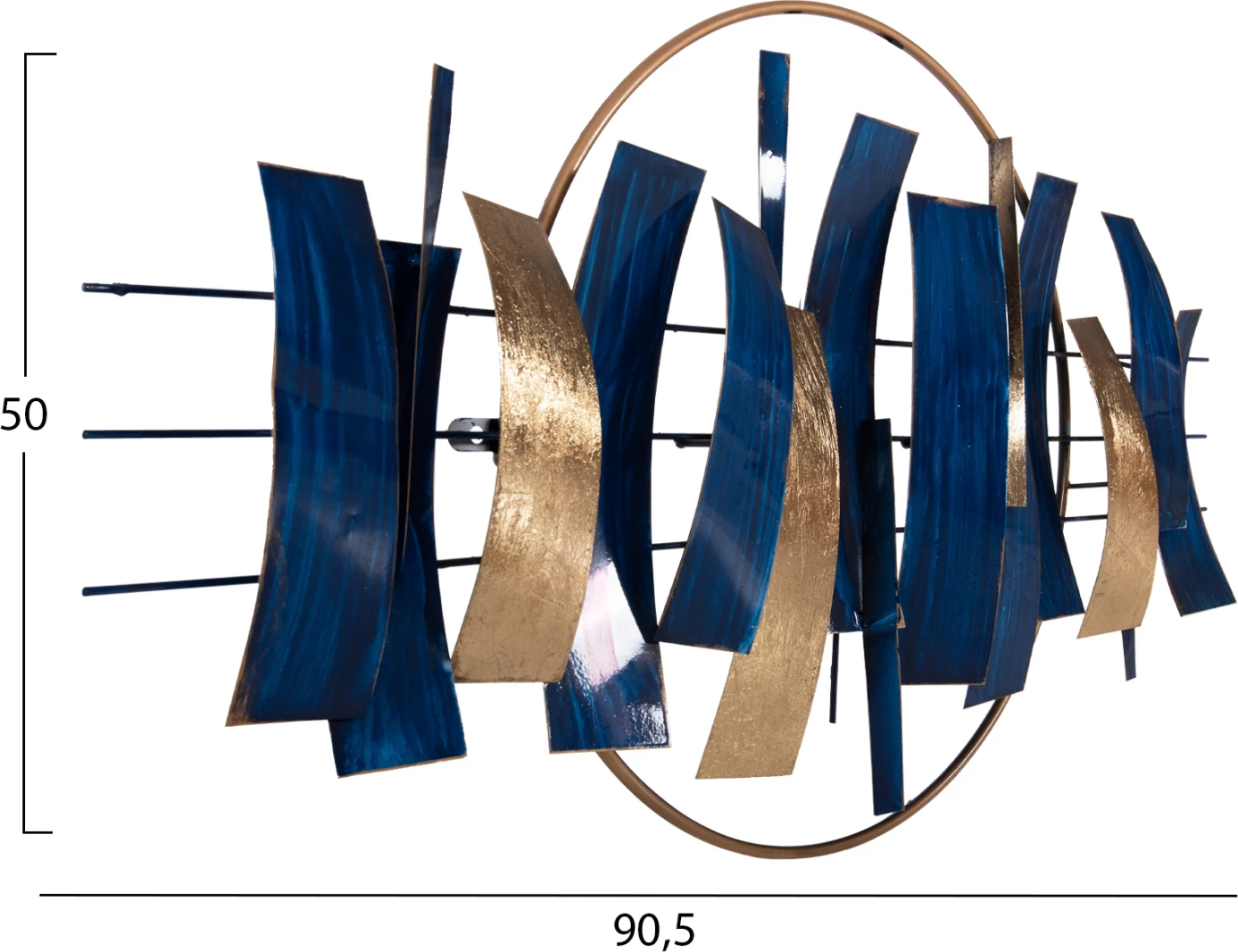 Dekor muri FH4205 metalik në ngjyrë kaltër - ar 90,5x50Hcm