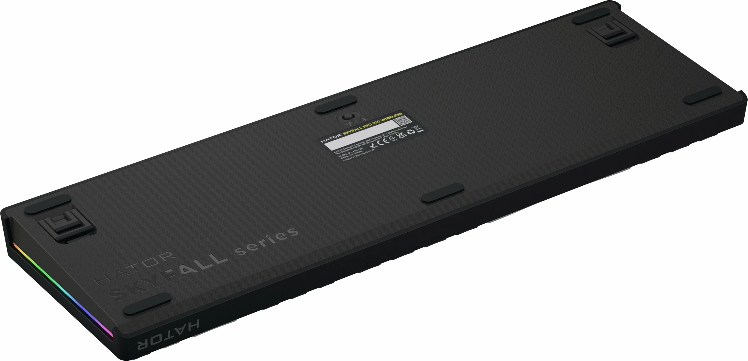 Tastierë gaming mekanike Hator Skyfall 100 Pro Wireless (HTK4100) 100%, RGB, Aurum Vanilla Silent Linear, e zezë