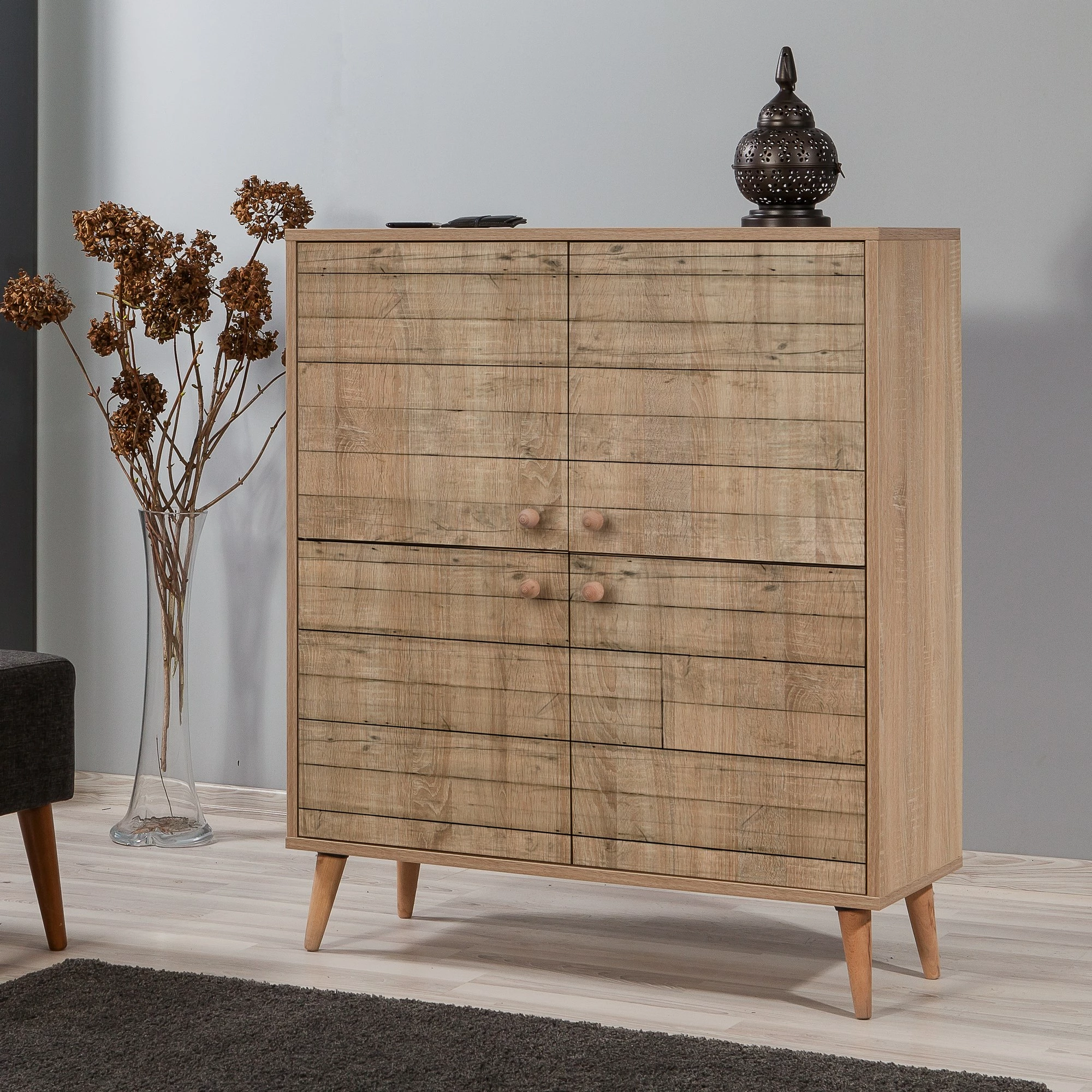 Dollap multifunksional Hanah Home, Multilux - 728, ngjyrë lisi Sonoma