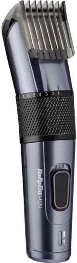 Makinë qethjeje BaByliss Men E976E, 26 gjatësi 0.5-25 mm, rrjet/aku, teh titanium, me krehër mjekre, e zezë/argjendtë