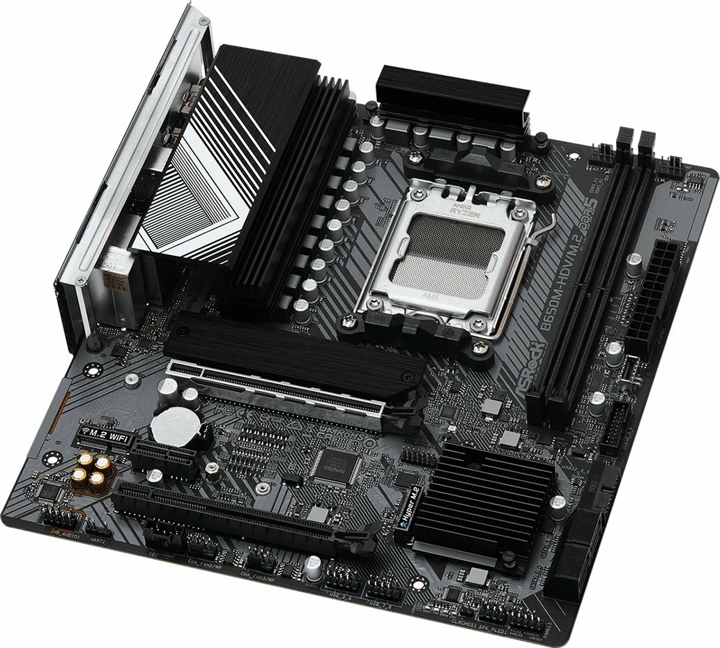 Pllakë amë ASRock B650M-HDV/M.2, Micro ATX, DDR5, deri 64GB, PCIe 5.0 M.2, 2.5GbE