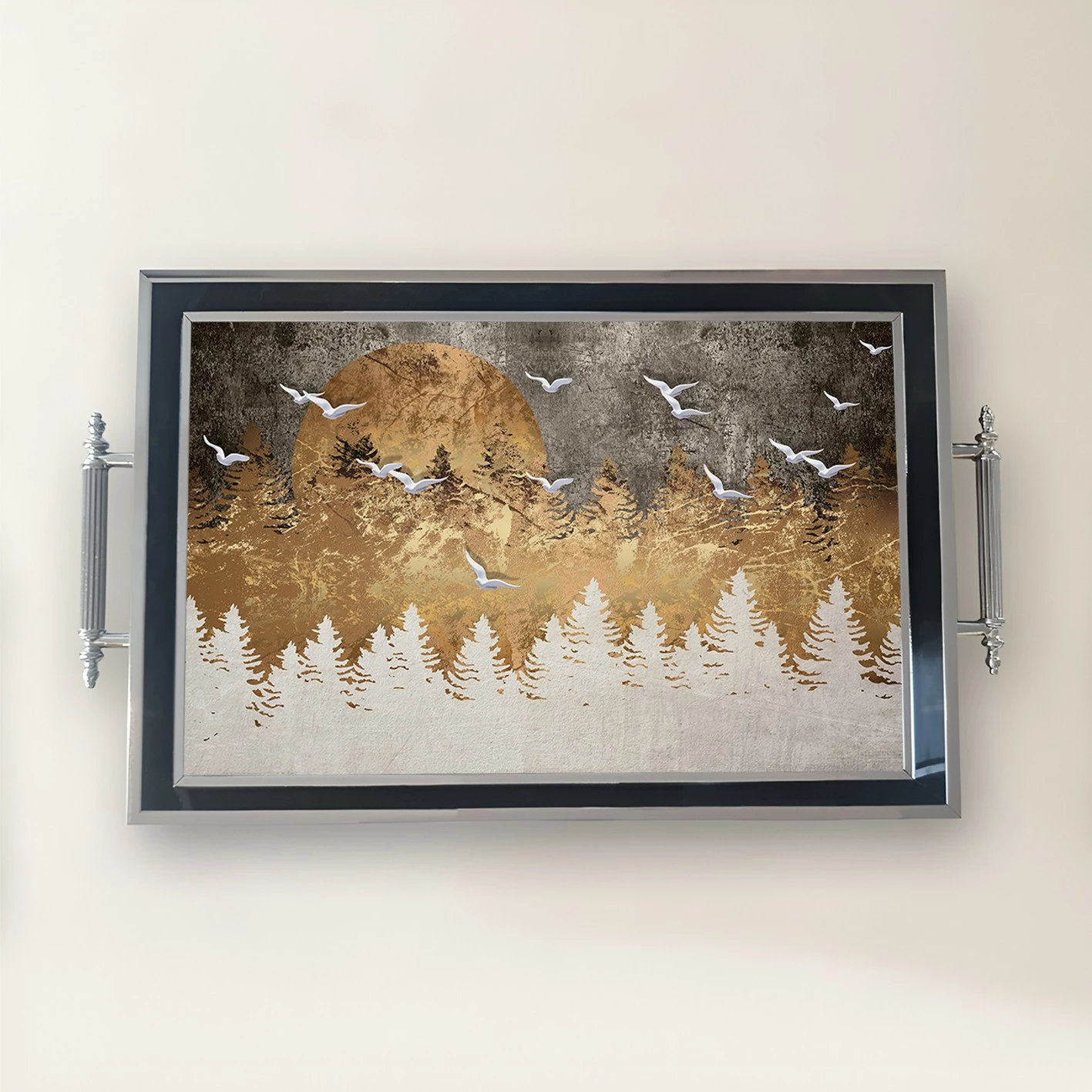 Tabaka qelqi Aberto Design, TPG9885, shumëngjyrëshe