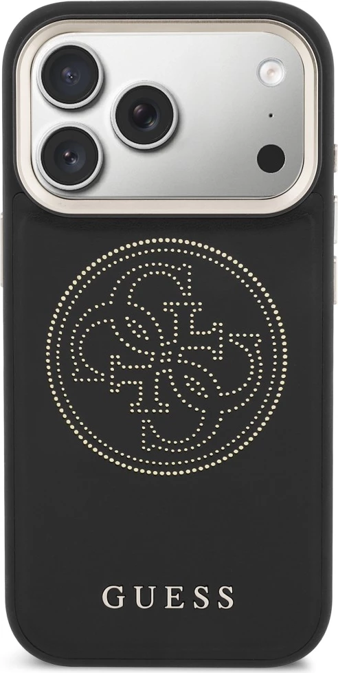 Mbështjellës Guess Perforated 4G MagSafe për iPhone 17 Pro Max, i zi