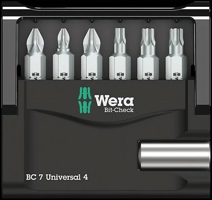 Set bitash Wera 6 copë, Phillips/PZ/TX, me mbajtës magnetik dhe kuti bartëse