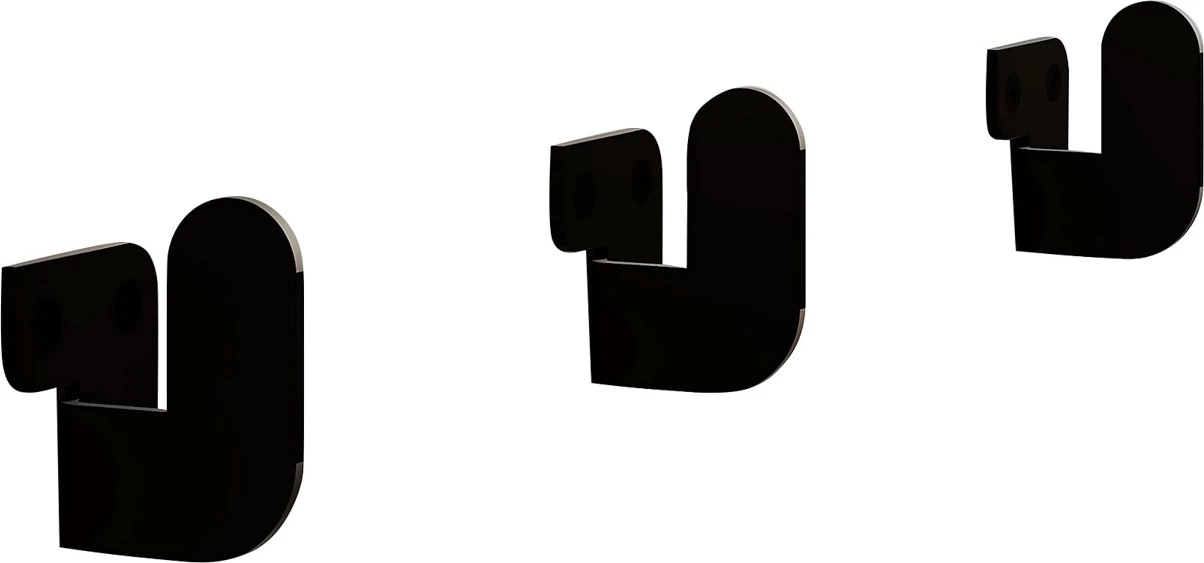 Varëse muri Wallity Luxa, metalike, ngjyrë e zezë, set prej 3 copash