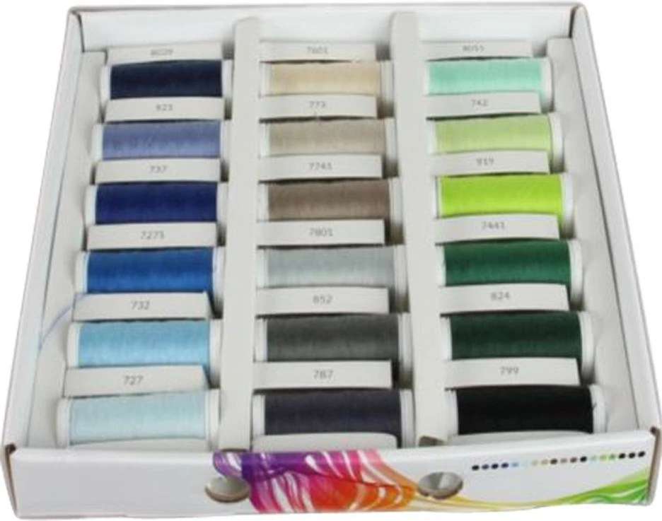 Kuti fije për qepje Ackermann Nähgarnbox, e bardhë