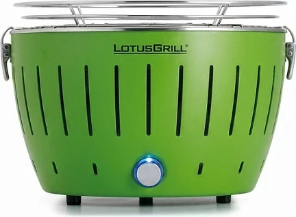 Skara me qymyr LotusGrill G34 U, Ø32 cm, termostat i rregullueshëm, e gjelbër