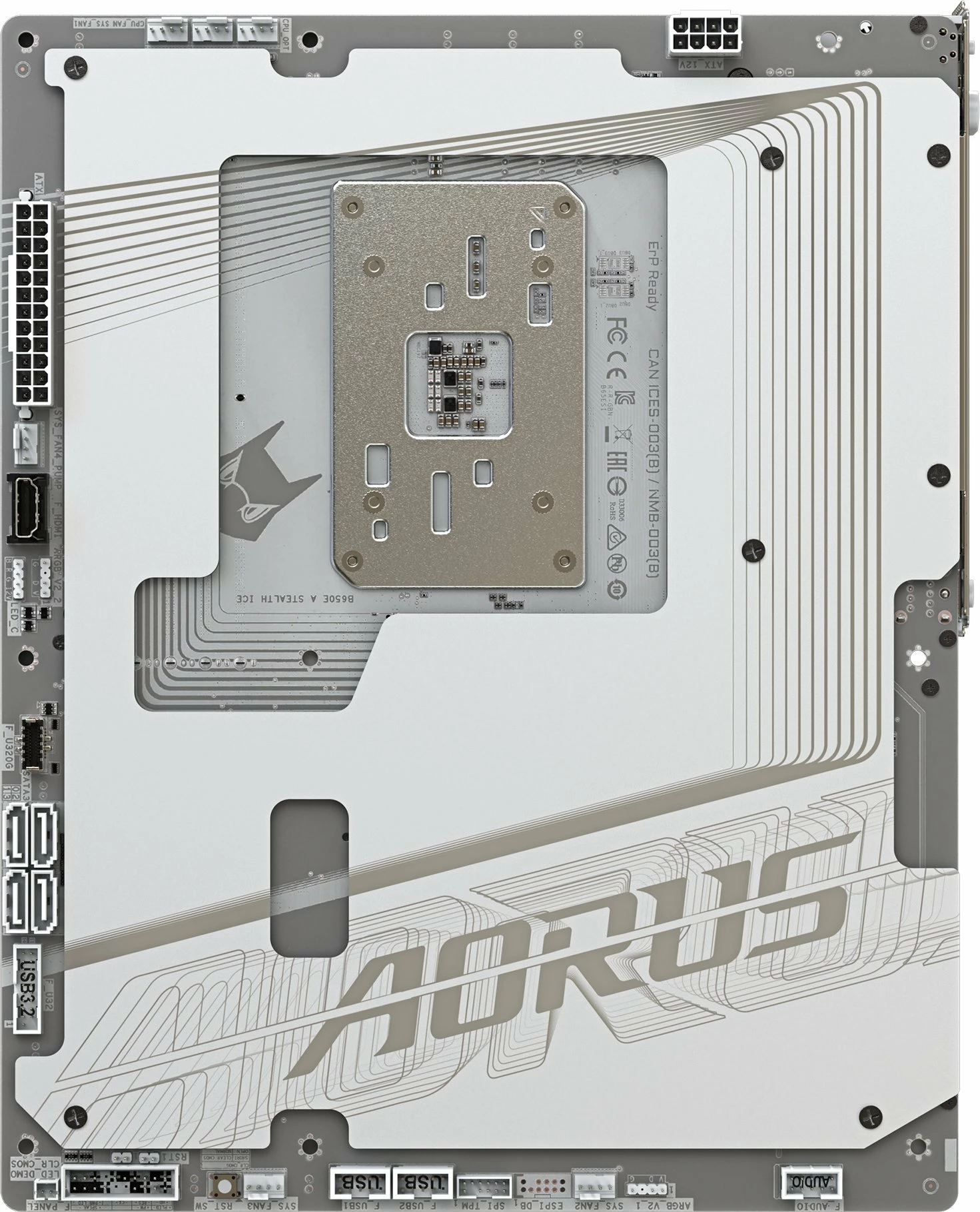 Pllakë amë Gigabyte B650E AORUS Stealth Ice, ATX, DDR5, Wi‑Fi/Bluetooth, e bardhë