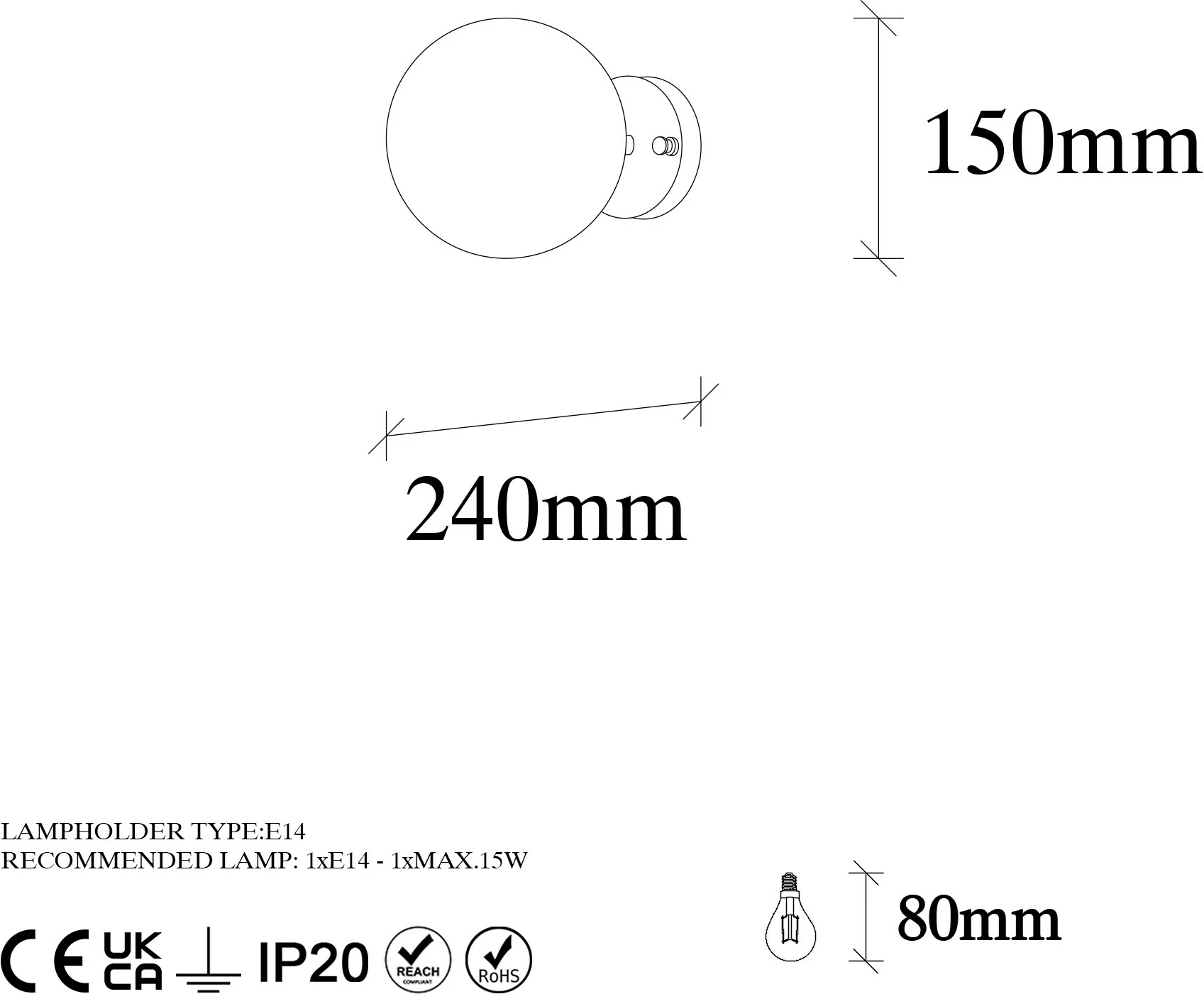 Llambë muri vintage Opviq, Atmaca - 10240