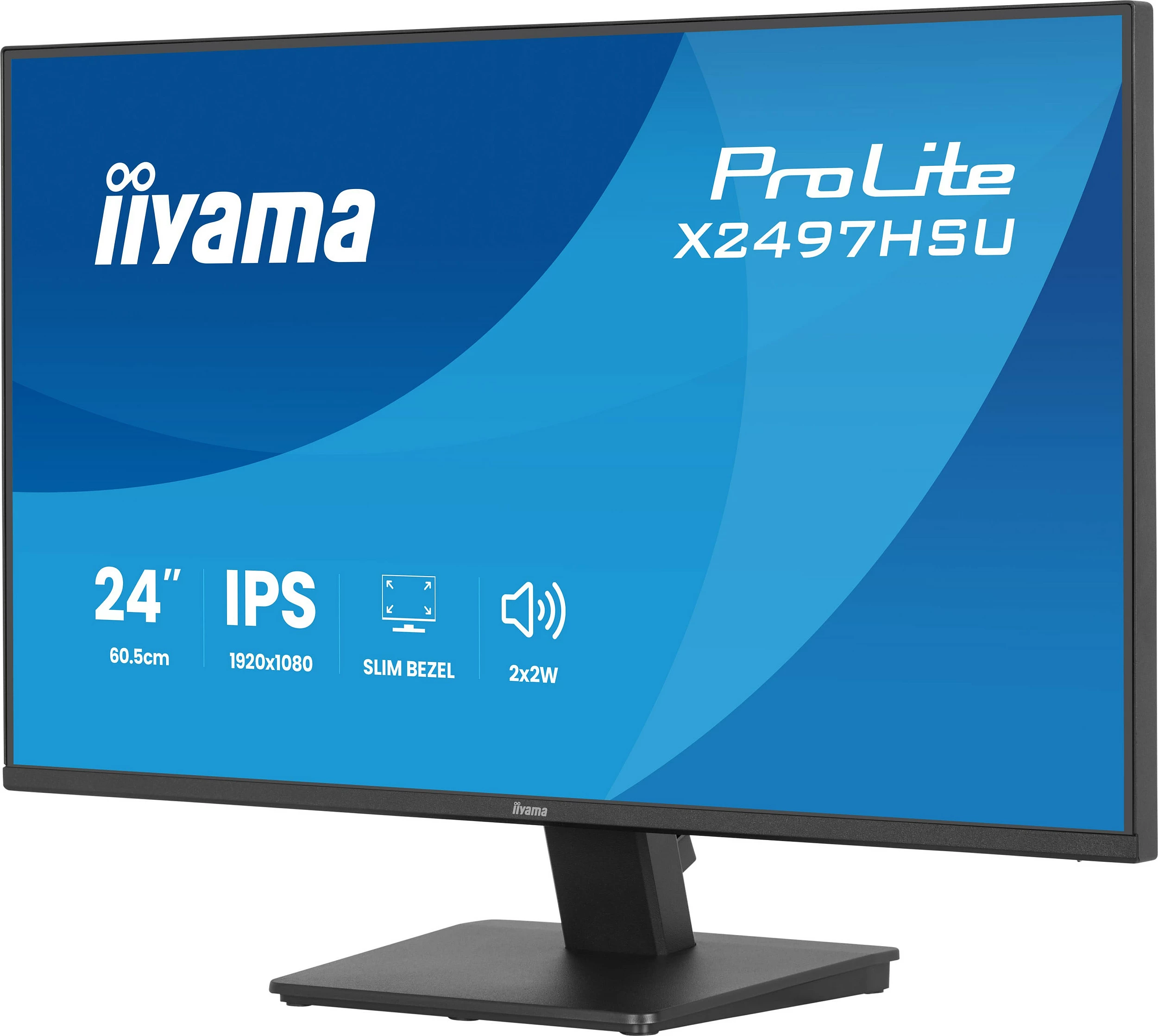 Monitor iiyama ProLite X2497HSU-B1, 24" IPS, FHD 120Hz, 4ms, HDMI/DP, USB Hub, i zi