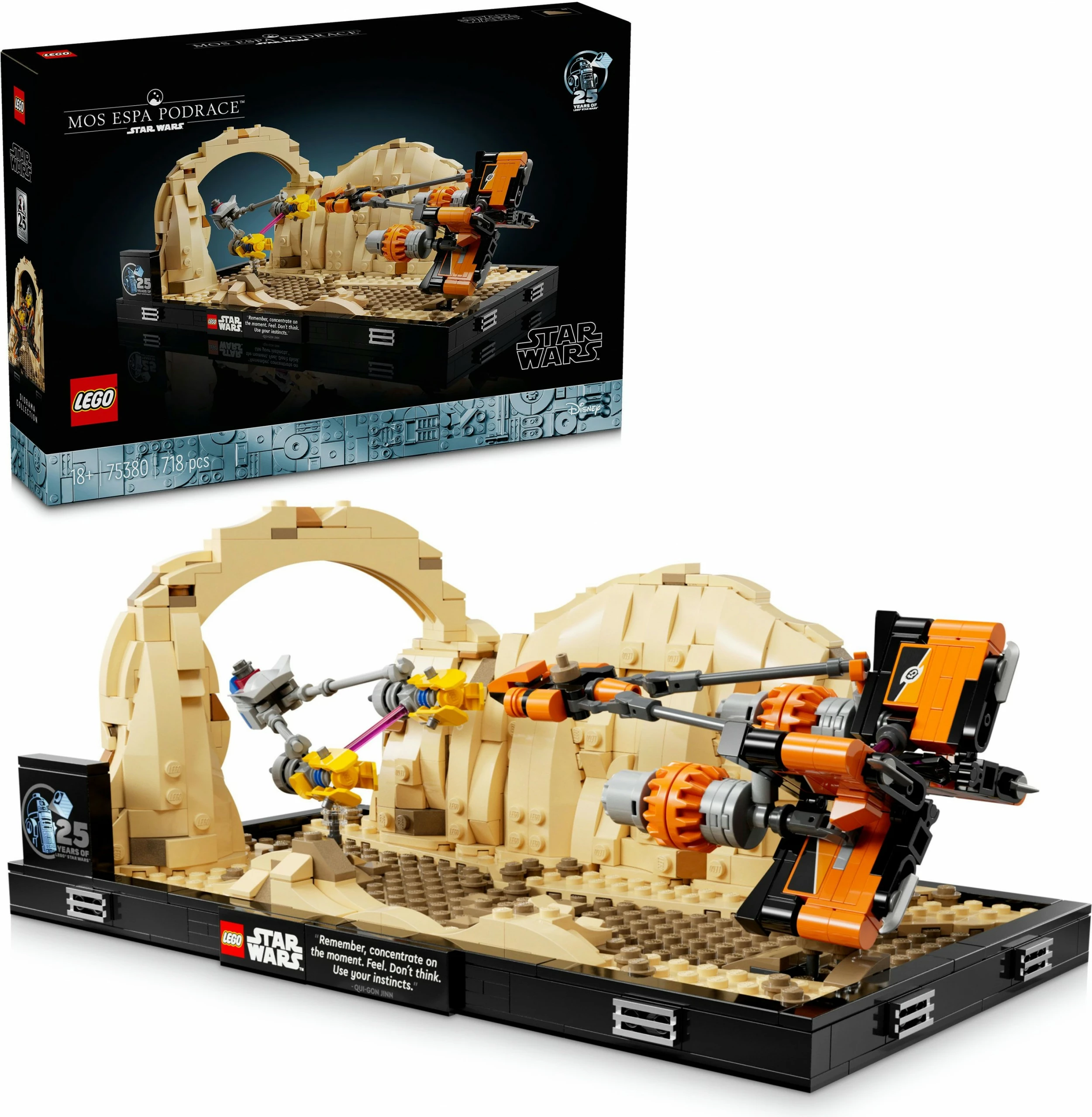 Set ndërtimi LEGO Mos Espa Podrace Diorama, 718 pjesë, shumëngjyrësh