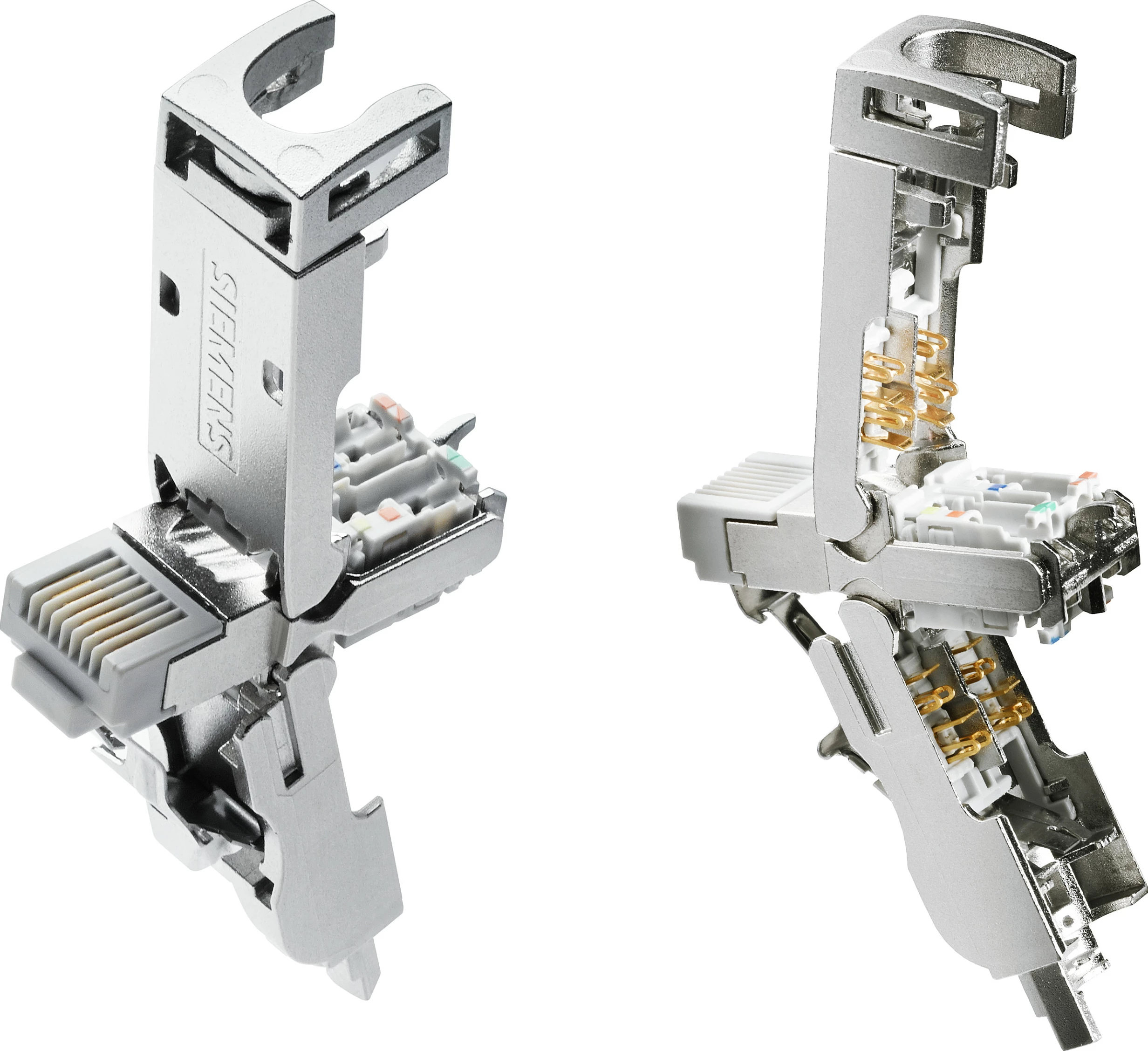 Prizë RJ45 industriale Siemens 6GK1901-1BB12-2AA0, FastConnect, 180°, 4x2, IP20, metalike