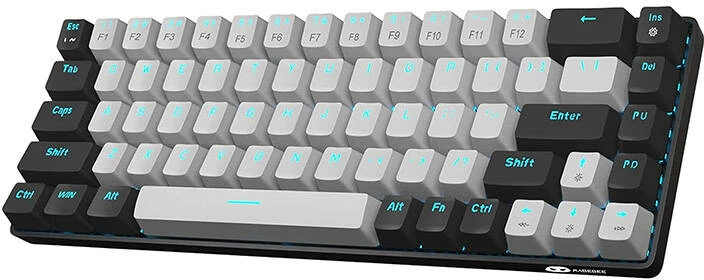 Tastierë mekanike MageGee MK-BOX, 68 taste, Blue Switch, me kabllo, e zezë-gri