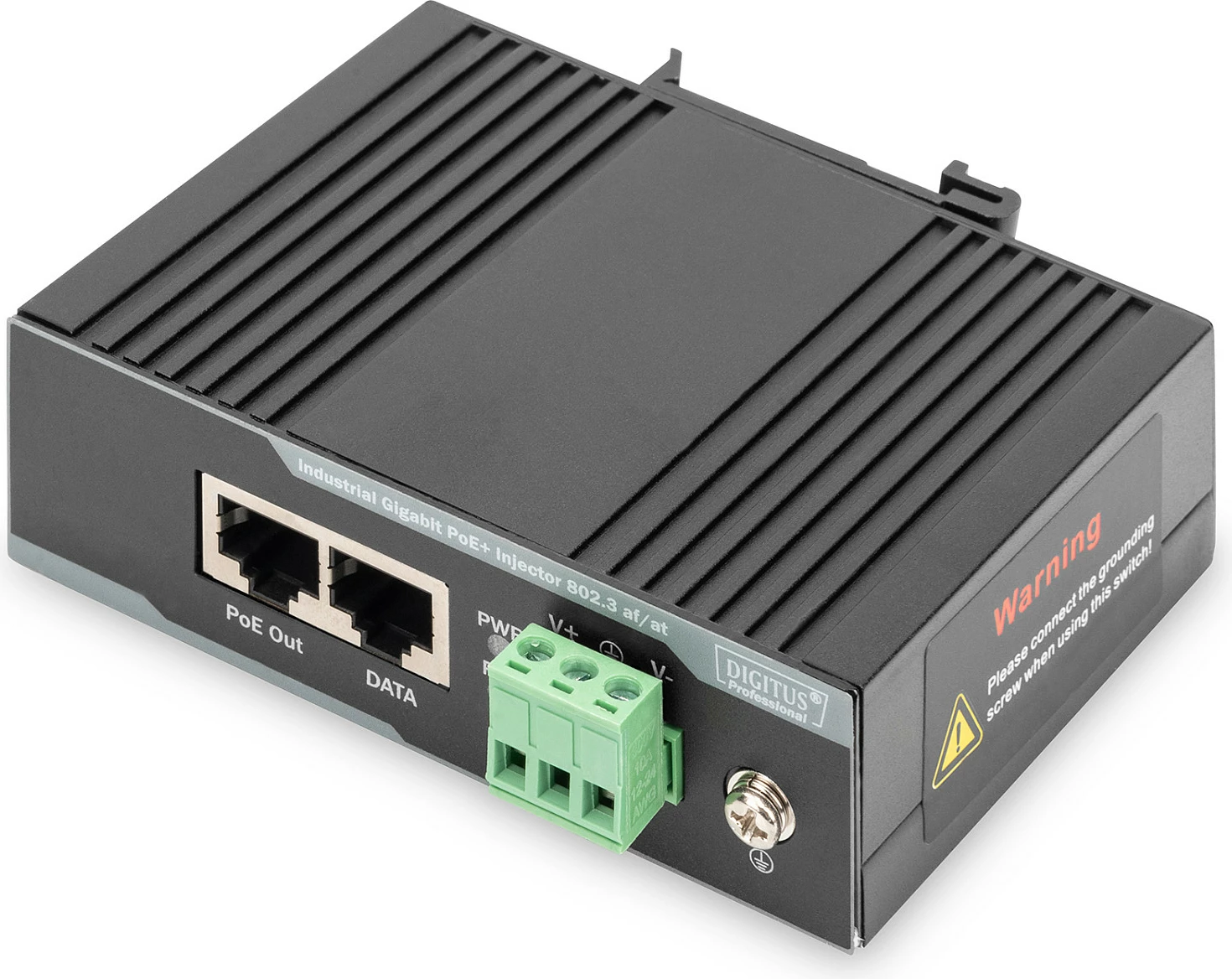 Injektor PoE+ Digitus Industrial Gigabit, 802.3af/at, 60W, 10/100/1000, i zi