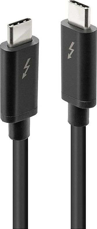 Kabllo Thunderbolt 3 LINDY 2m, USB-C male-male, 20Gbps, 4K, e zezë